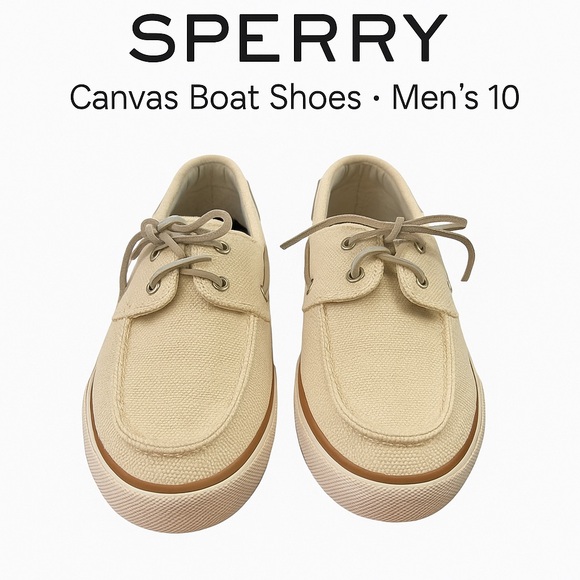 Sperry Canvas Boat Shoes · Size 10 Men’s - Picture 1 of 7